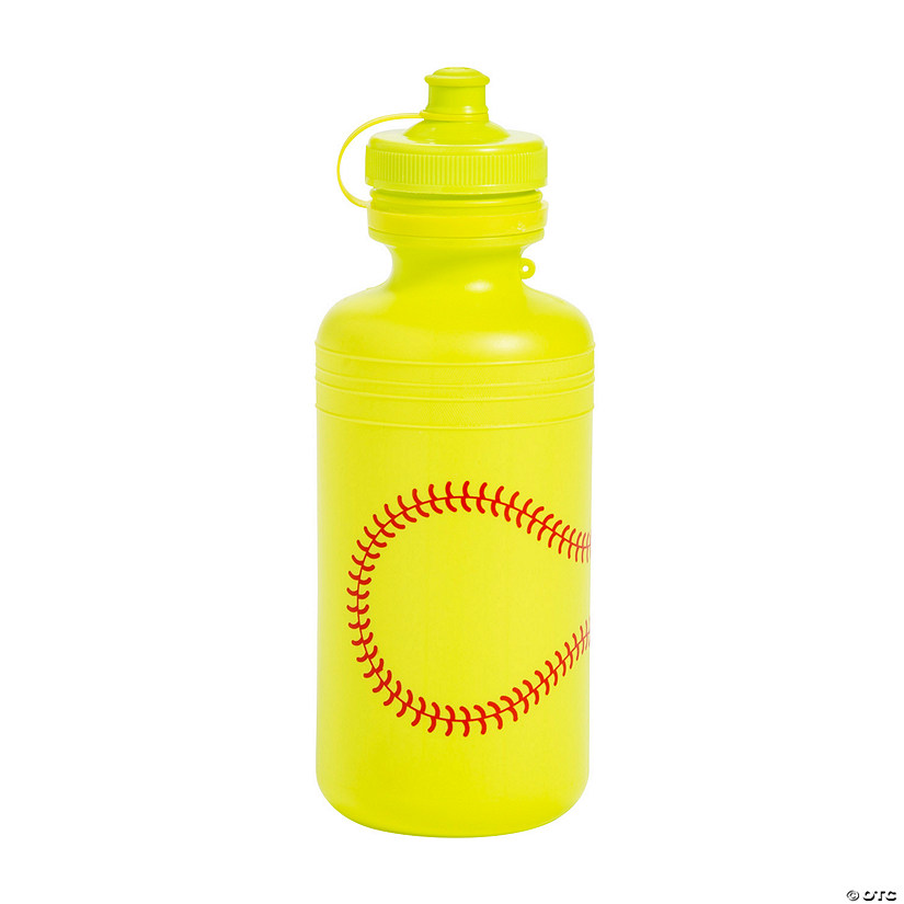 Softball BPA-Free Plastic Water Bottles &#8211; 12 Ct. Image
