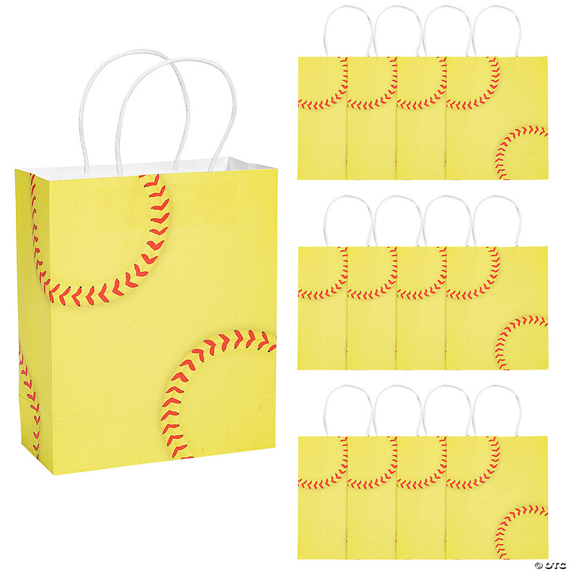 Softball Gift Bags &#8211; 12 Pc. Image
