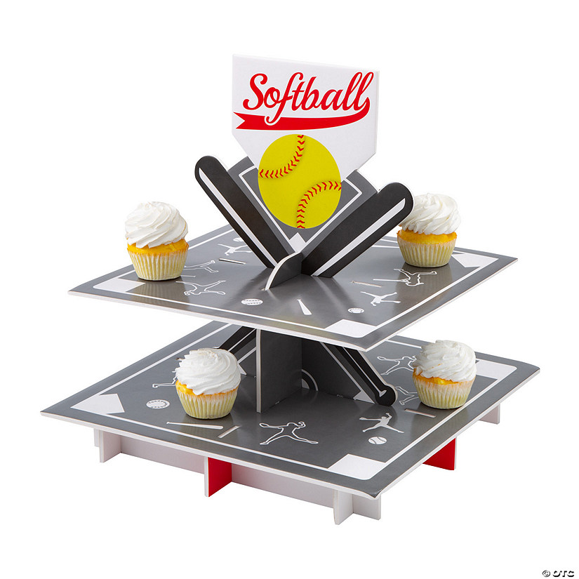 Softball Party Cupcake Stand Image