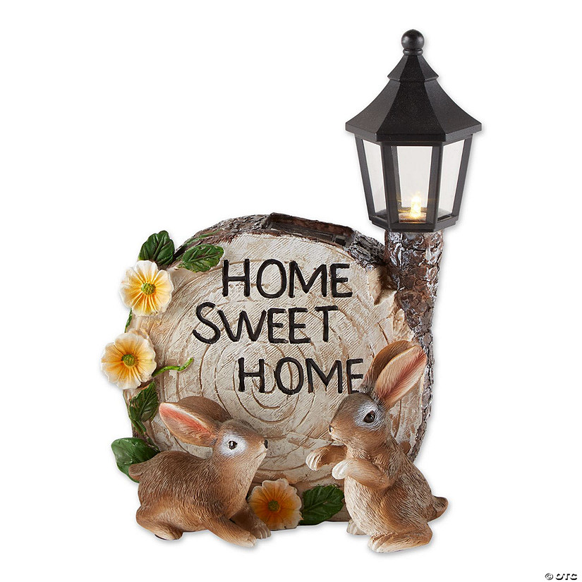 Solar Home Sweet Home Bunnies 7X4.25X9.75" Image