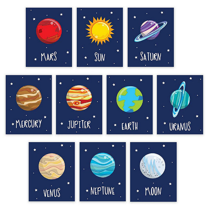 Solar System Space Art 10Pk 8.5x11in Image
