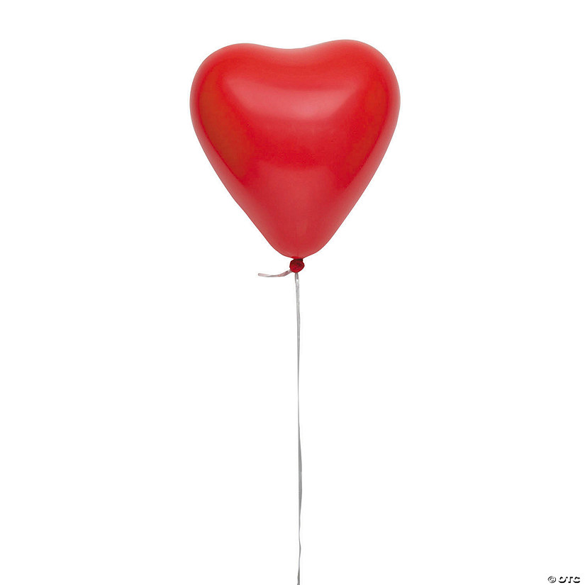 Solid Color Heart-Shaped 12" Latex Balloons - 25 Pc. Image