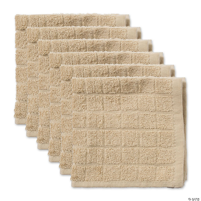 Solid Pebble Windowpane Terry Dishcloth (Set Of 6) Image