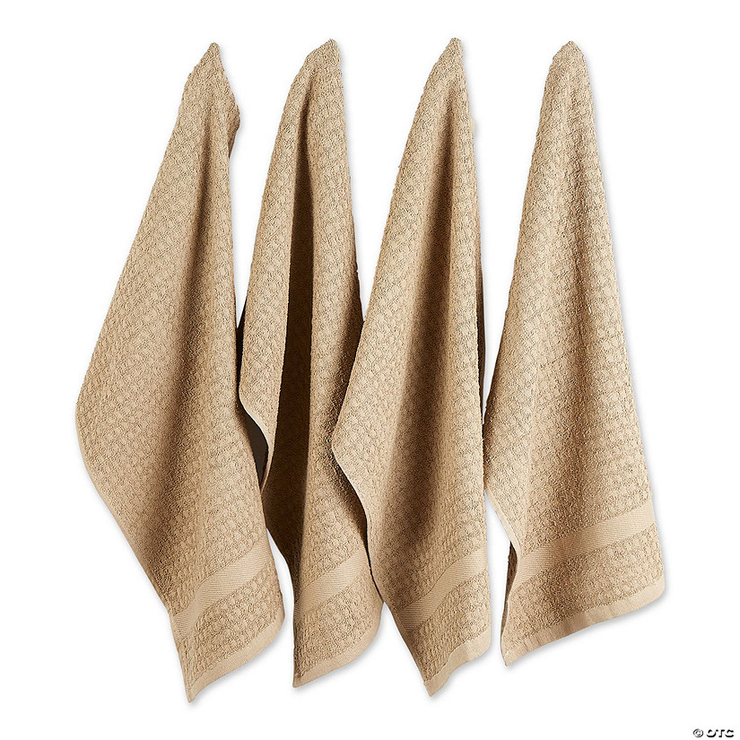 Solid Stone Waffle Terry Dishtowel (Set Of 4) Image