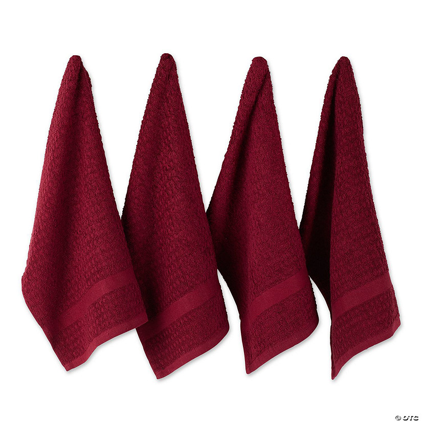 Solid Wine Waffle Terry Dishtowel (Set Of 4) Image