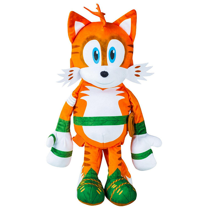 Sonic Prime: 15" Plush Backpack - Mangey Tails - Kids Backpack,Ages 3+ Image
