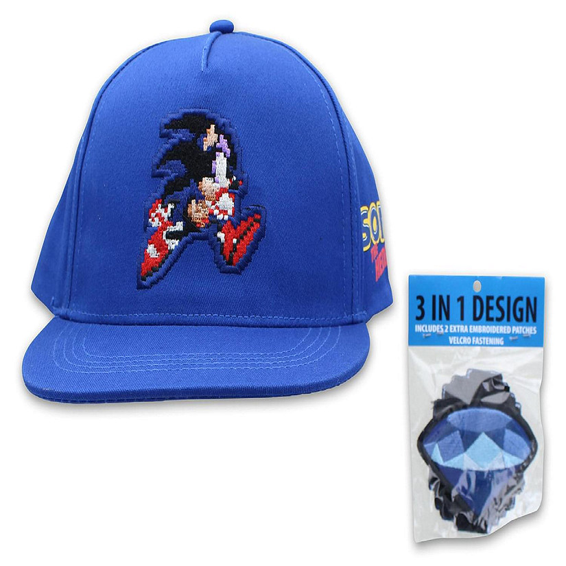 Sonic the Hedgehog 3-In-1 Design Adjustable Baseball Hat  One Size Image