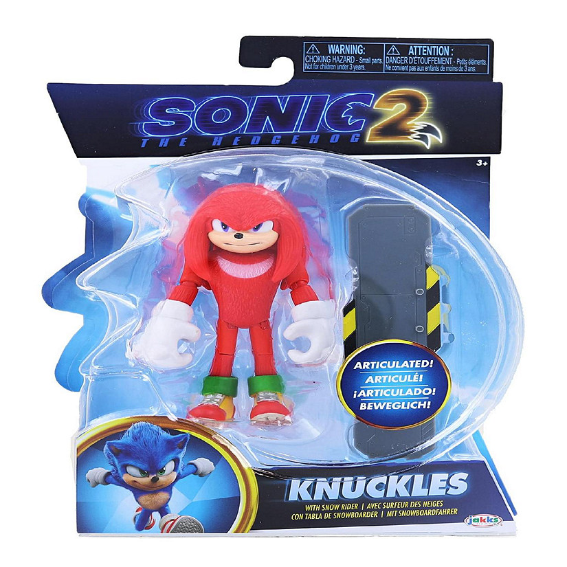 Sonic the Hedgehog 4 Inch Figure  Knuckles with Snow Rider Image