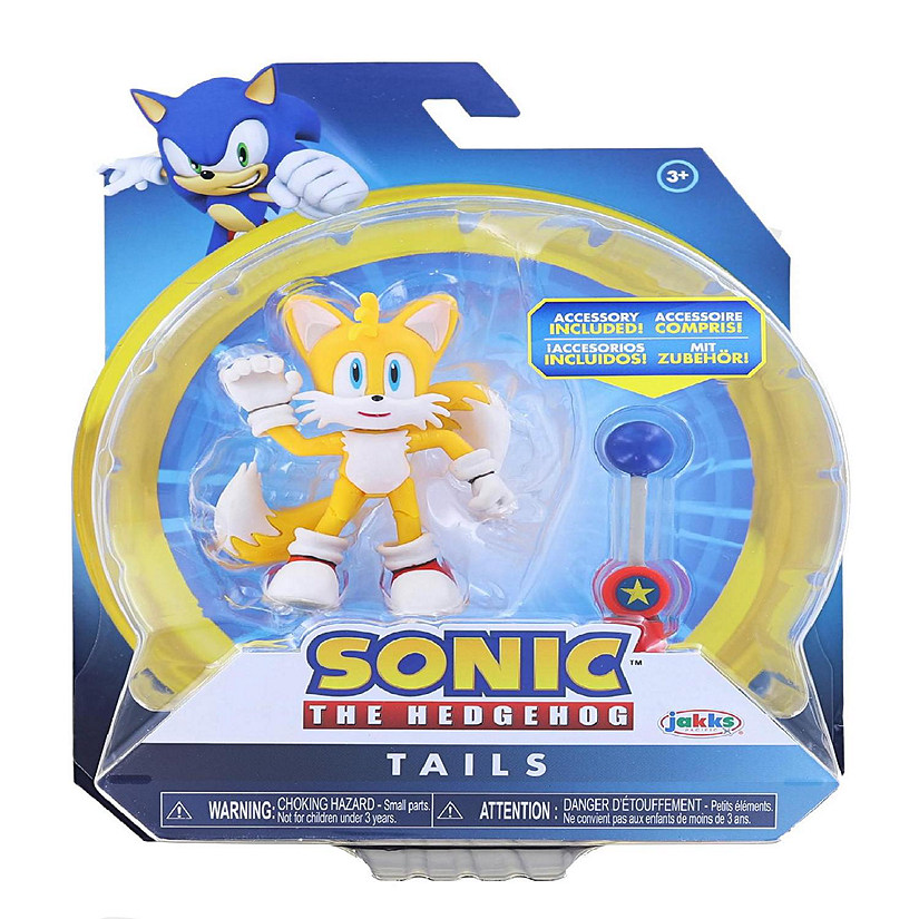 Sonic the Hedgehog 4 Inch Figure  Tails (Modern) with Checkpoint Image