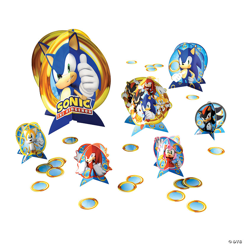 SONIC HEDGEHOG TAILS Friends birthday party TABLE DECORATING KIT 7