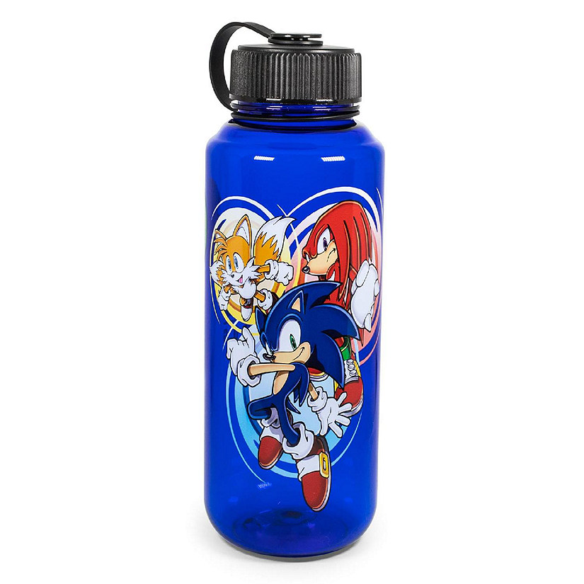 Sonic The Hedgehog Character Plastic Water Bottle  Holds 32 Ounces Image