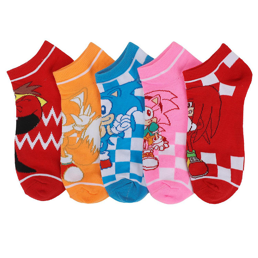 Sonic The Hedgehog Characters Women's 5-Pair Ankle Socks Image