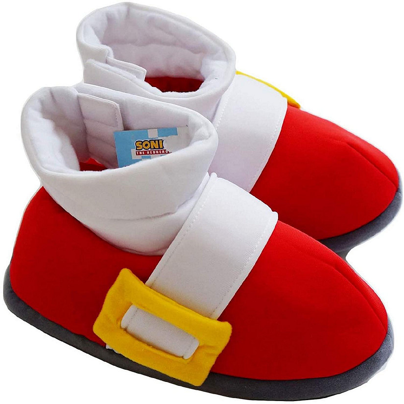 Sonic the Hedgehog Red Running Shoes Plush Cosplay Slippers  One Size Image