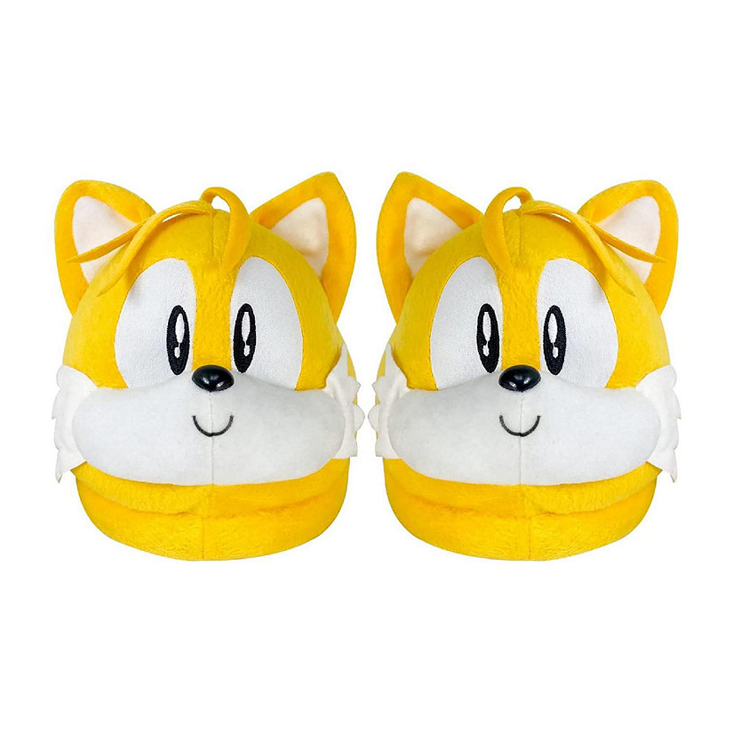 Sonic The Hedgehog Tails Head Adult Plush Slippers  One Size Fits All Image