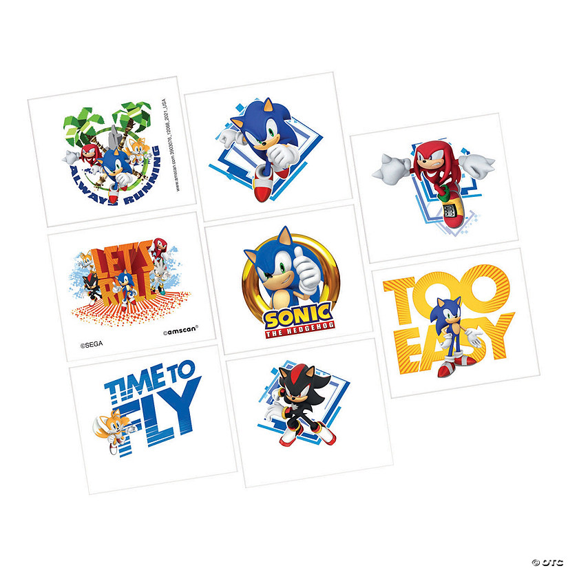 Sonic the Hedgehog&#8482; Temporary Tattoos - 8 Pc Image