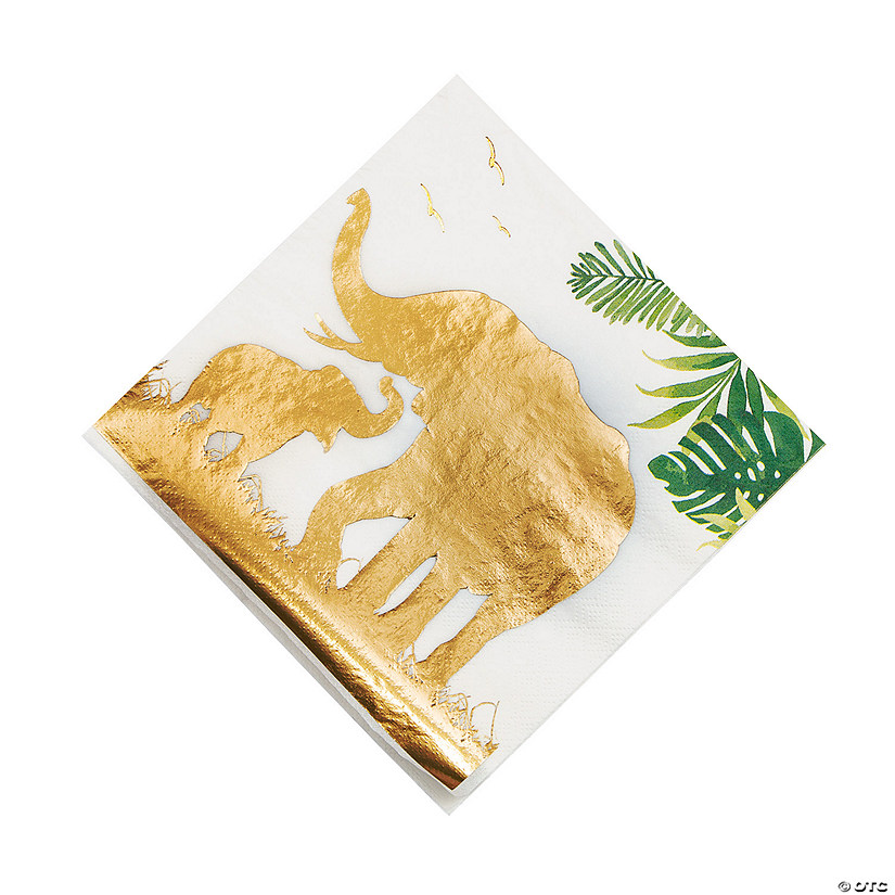Sophisticated Safari Luncheon Napkins with Gold Foil - 16 Pc. Image