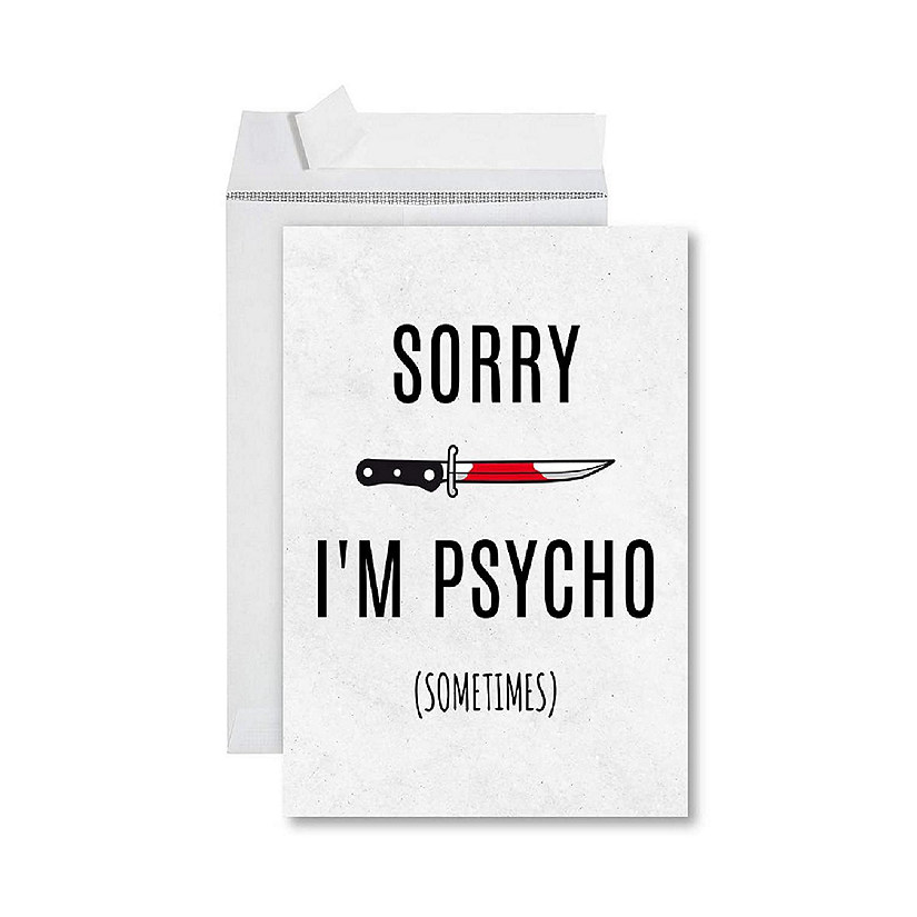 Sorry I'm Psycho Card 8.5x11IN Image
