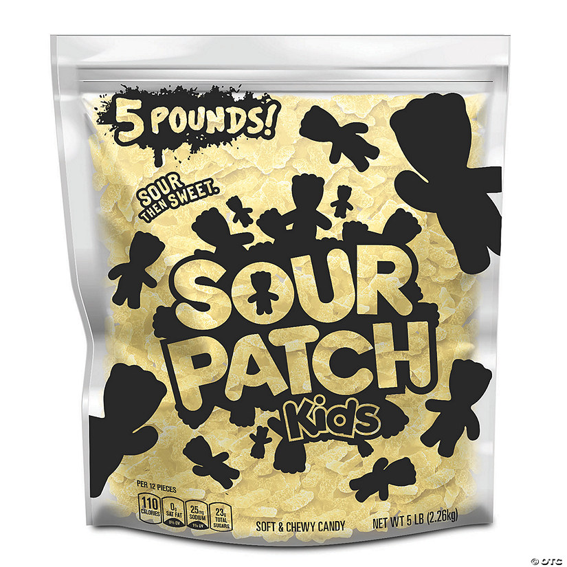 SOUR PATCH KIDS Pineapple Soft & Chewy Candy, Just White (5 LB Party Size Bag) Image