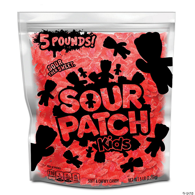 SOUR PATCH KIDS Redberry Soft & Chewy Candy, Just Red (5 Pound Party Size Bag) Image