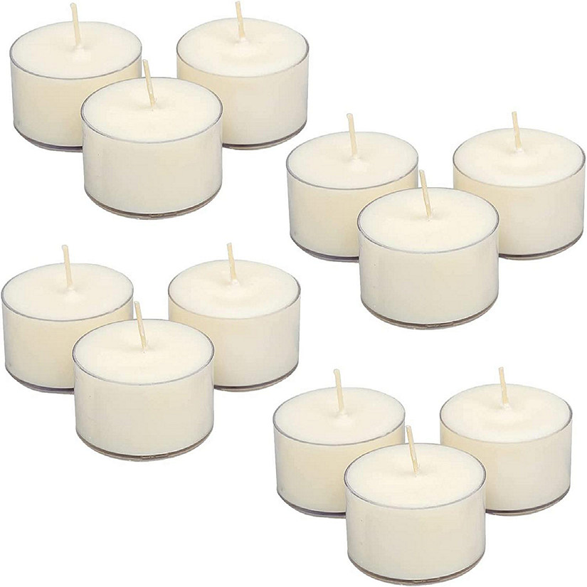 Soy Tealight Candles 12 Unscented All Natural Color Clear Cup