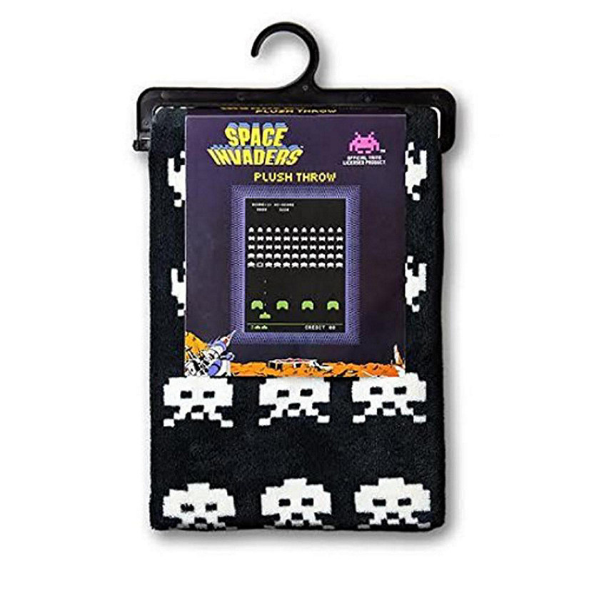 Space Invaders Plush Lightweight Throw Blanket  60 x 45 Inches Image