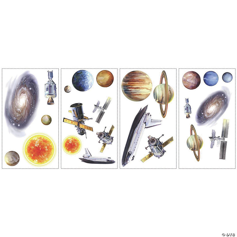 Space Travel Peel & Stick Wall Decals | Oriental Trading