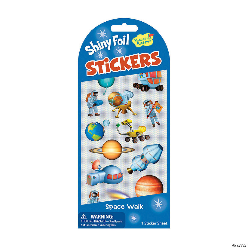 Space Walk Shiny Foil Stickers: Pack of 12 Image