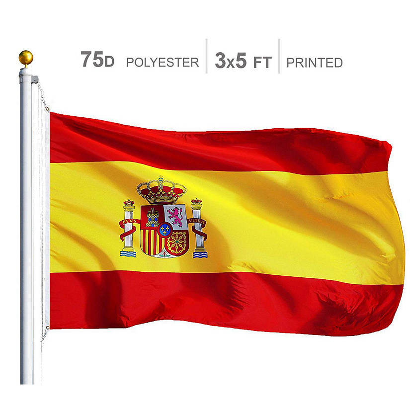 Spain Spanish Flag 75D Printed Polyester 3x5 Ft Image