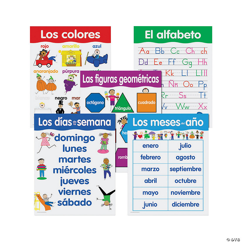 Spanish Basic Skills Posters Oriental Trading