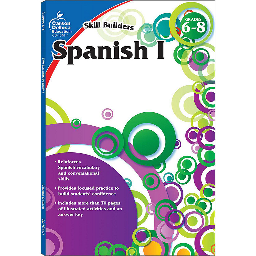 Spanish I, Grades 6 - 8 (Skill Builders), Grades 6 - 8 Image