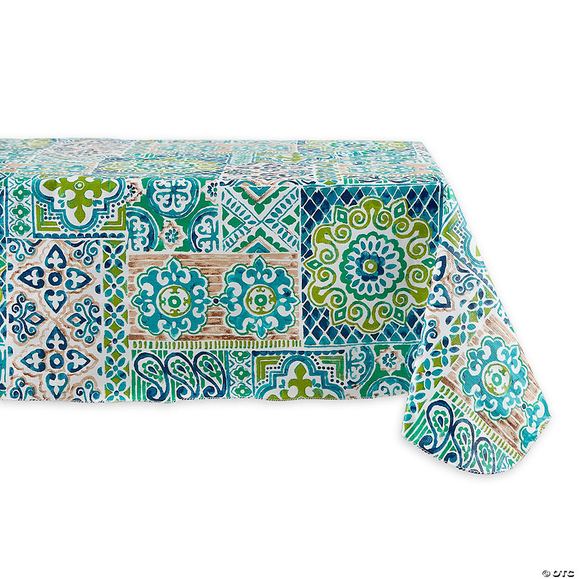 Spanish Tile Vinyl Tablecloth 60X84 Image
