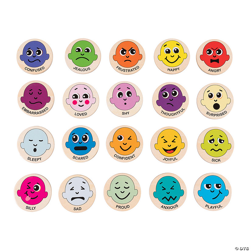 Spark & Wow Emotions Wooden Magnets Image