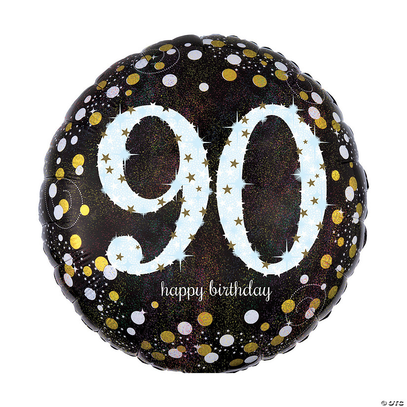 Sparkling Celebration 90th Birthday 18" Mylar Balloon Image
