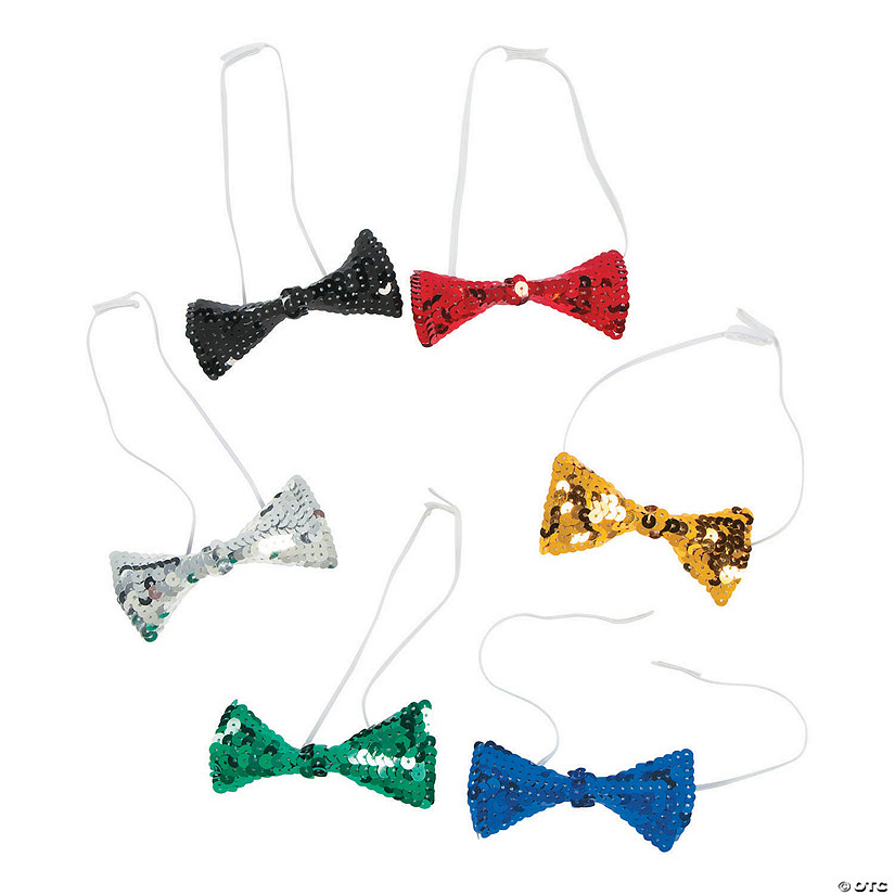 Sparkling Sequin Bow Ties- 12 Pc. Image