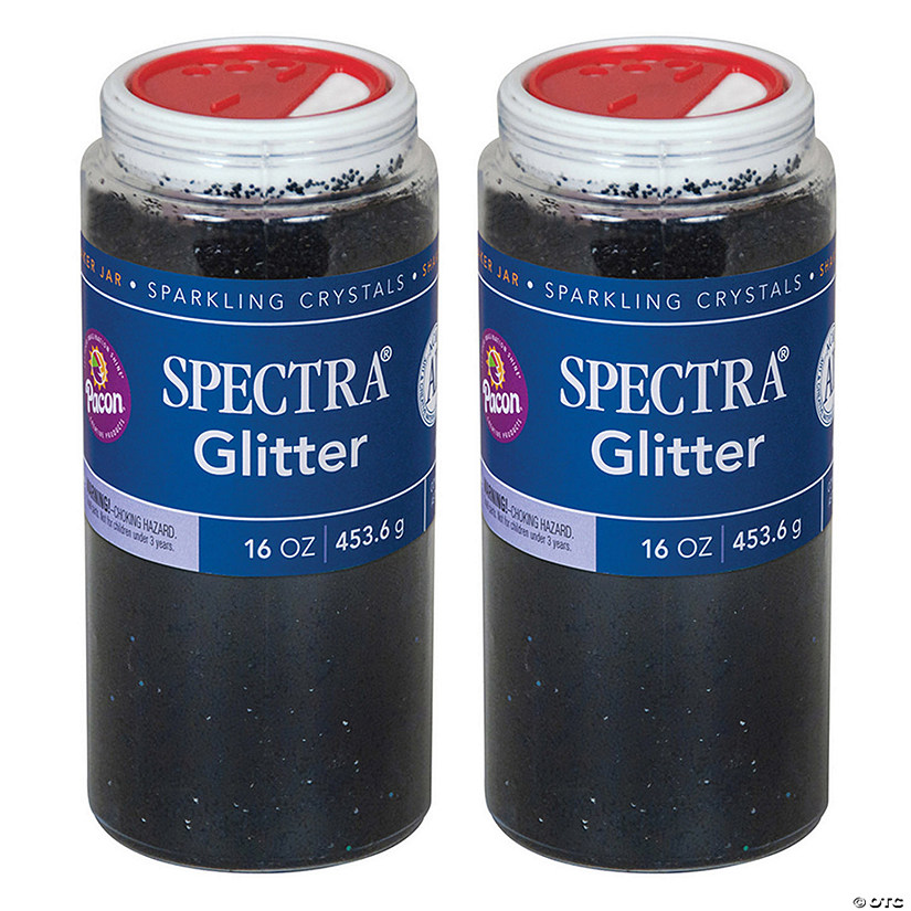 Spectra Glitter, Black, 1 lb. Per Jar, 2 Jars Image