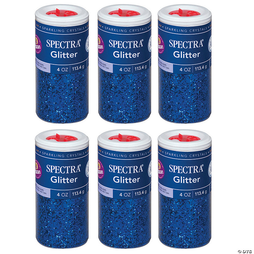 Spectra Glitter, Blue, 4 oz. Per Jar, 6 Jars Image