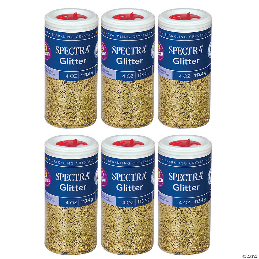 Spectra Glitter, Gold, 4 oz. Per Jar, 6 Jars Image