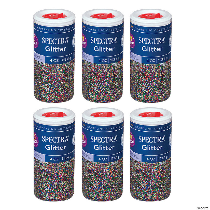 Spectra Glitter, Multi-Color, 4 oz. Per Jar, 6 Jars Image