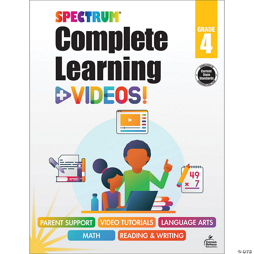 Spectrum Complete Learning + Videos Workbook, Grade 4 Image