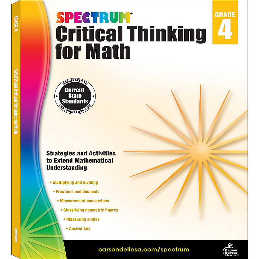 Spectrum Critical Thinking for Math, Grade 4 Image