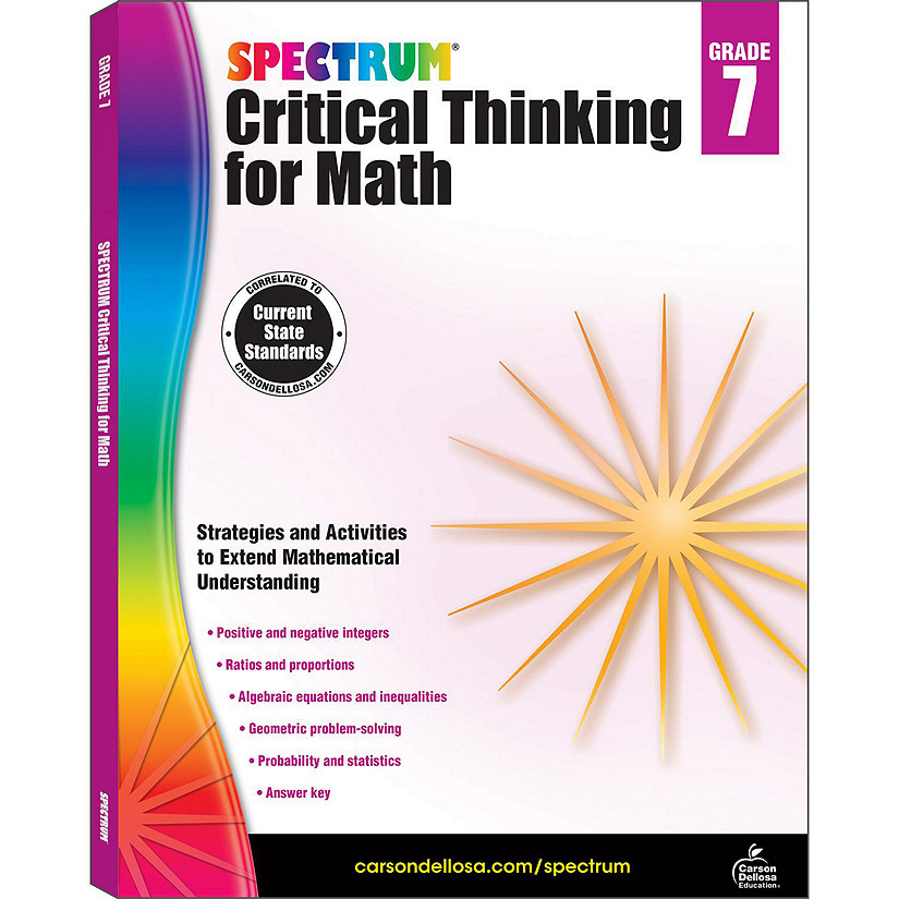 Spectrum Critical Thinking for Math, Grade 7 Image
