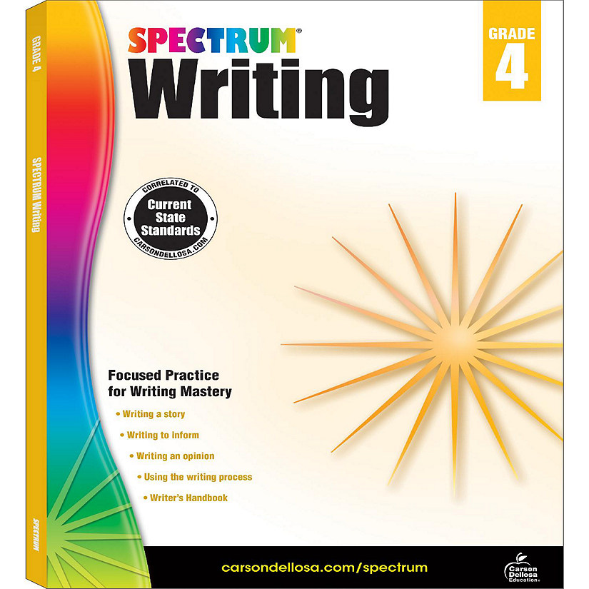 Spectrum Grade 4 Writing Workbooks, Ages 9 to 10, Creative Writing, Story Writing, Opinion, and Informative Writing Practice, 4th Grade Writing Book for Kids Image