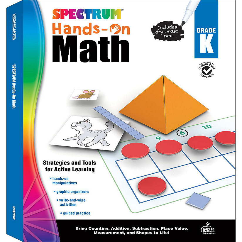 Spectrum Hands-On Math , Grade K Image