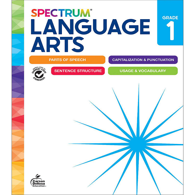 Spectrum Language Arts 1st Grade Workbooks, Covering Parts of Speech, Sentence Structure, English Grammar, Vocabulary and More, Language Arts Curriculum Image