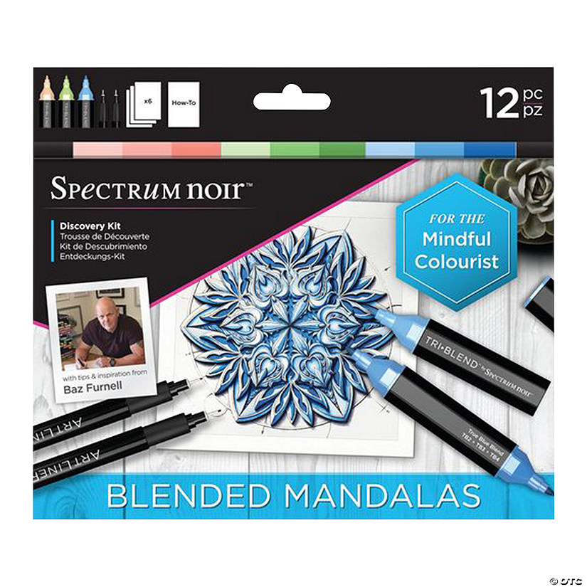 Spectrum Noir&#8482; Blended Mandalas Drawing Kit - 12 Pc. Image