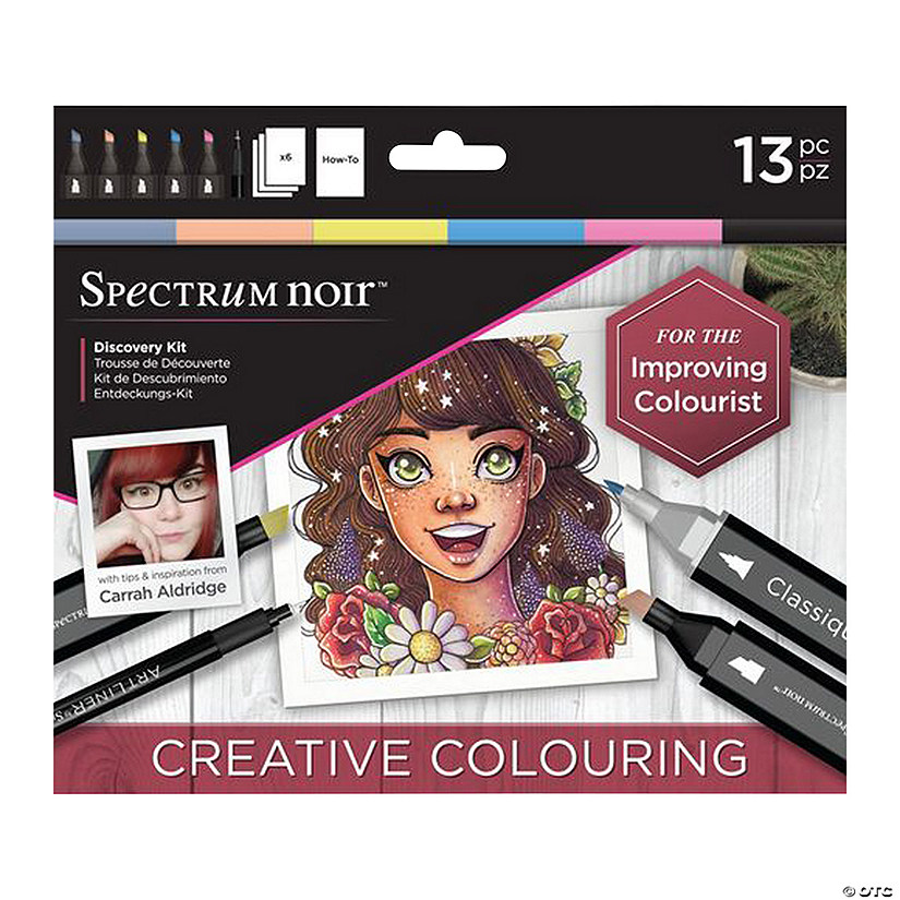 Spectrum Noir&#8482; Creative Coloring Drawing Kit - 13 Pc. Image