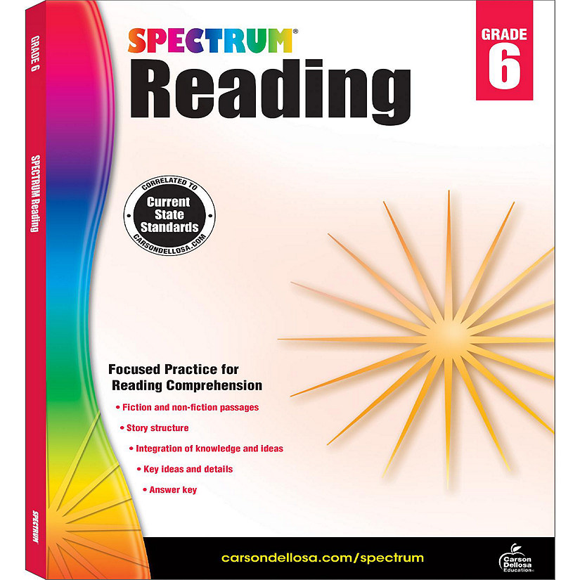 Spectrum Reading Workbook, Grade 6 Image