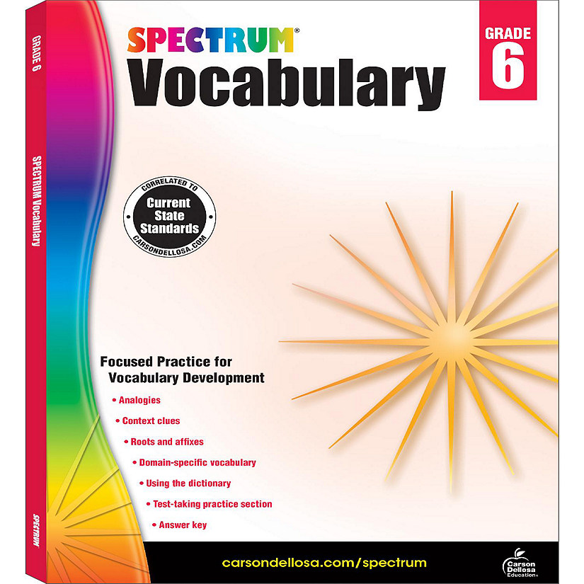 Spectrum Vocabulary, Grade 6 Image