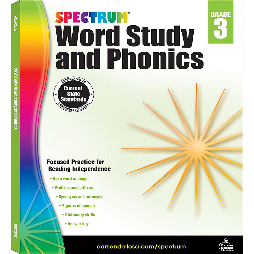 Spectrum Word Study and Phonics, Grade 3 Image