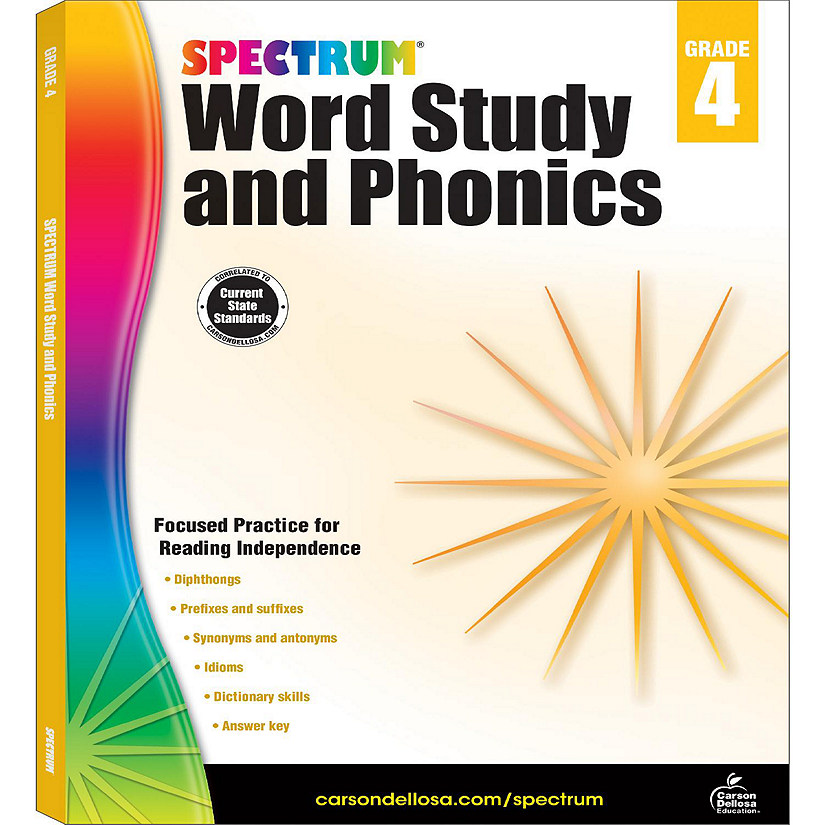 Spectrum Word Study and Phonics, Grade 4 Image